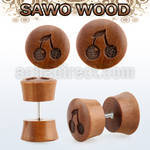 iplswd sawo wood fake plug wlaser edged cherries logo