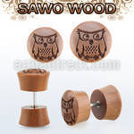 iplswg sawo wood fake plug wlaser edged owl logo