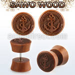 iplswi sawo wood fake plug wlaser edged anchor logo