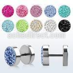 ipmc10 10mm steel fake plug with ferido multi crystals disk