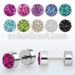 ipmc6 6mm steel fake plug with ferido multi crystals disk