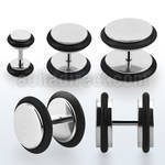ipr high polished 316l steel fake plug with rubber o rings