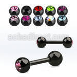 iptjb4 anodized 316l steel fake plug w two 4mm jewel ball