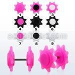 ipvrf acrylic fake plug with two fancy rubber o rings