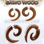 ispswf sawo wood fake plug in spiral shape multi crystal rim