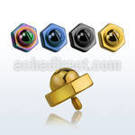 ita6 anodized steel dermal hexa screw nut top for base plate