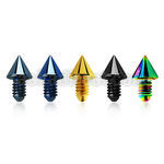 itcn2 2mm cone shaped anodized 316l steel dermal anchor top