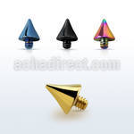 itcn3 3mm anodized 316l steel dermal cone top for base plate