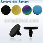 ite anodized 316l steel dermal disk top part for base plate