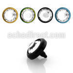 itjf5 5mm anodized steel dermal bezel crystal for base plate