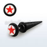 ivtpl8 black acrylic fake taper with red star logo o rings