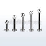 lbb3g 6mm 12mm of surgical steel labret with 3mm ball