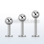lbb5 6mm 12mm of surgical steel labret with 5mm ball