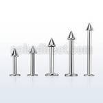 lbcn3g surgical steel labret with 3mm cone length 6mm 12mm