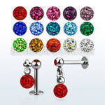 lber1 316l steel labret with 3mm bezel ball ferido ball