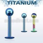 lbfb4 anodized titanium g5 labret with 4mm ball length 8 10mm