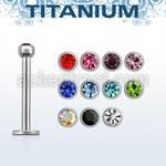 lbfic titanium g5 labret with 2 2mm bezel jewel top