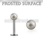 lbfo3 316l steel labret with a 3mm frosted steel ball