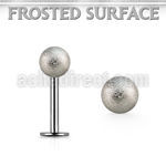 lbfo4s 316l steel labret with a 4mm frosted steel ball