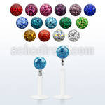 lbifr4 16g bio flexible labret with 4mm ferido ball