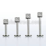 lbsdi3 surgical steel labret with a 3mm dice length 6 12mm