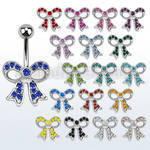 mcd359 316l steel belly banana w a lower crystal ribbon