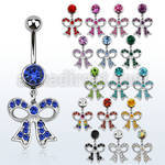 mcd359d steel belly banana w crystal ribbon 