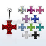 mcd419 steel belly banana w ferido multi crystal iron cross