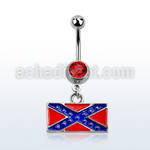 mcd555 belly banana w a dangling painted confederate flag