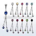 mcd630 316l steel belly banana w bezel multi jewel ball