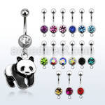 mcd688 belly banana w a painted panda shaped dangling 