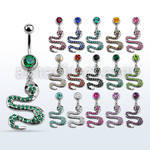 mcd724 steel belly banana w a snake w crystals