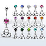 mcd736 steel belly banana w dangling w dangling celtic knot