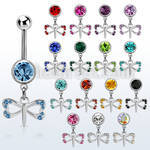 mcd761 steel belly banana w 8mm jewel ball w dangling dragonfly