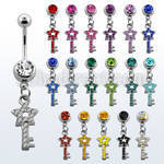 mcdstky 316l steel belly banana with crystal star key