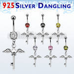 mcdvd3 belly banana w dangling silver star key w wings