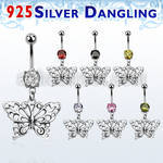 mcdvd5 belly banana w dangling silver butterfly