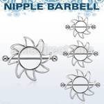mcnp103 sun nipple shield w 316l steel barbell with 5mm balls