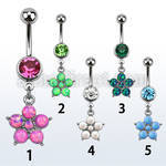mcopfl20 steel belly banana, w dangling flower w synthetic opal