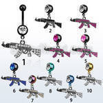 mdk631 pvd 316l steel belly banana w crystal black ak47 dangle