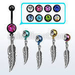 mdk654 pvd 316l steel belly banana w anodized ball feather