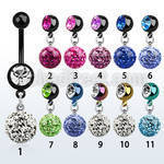 mdkfr10 pvd 316l steel belly banana w dangling 10mm ferido ball