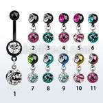 mdkfr8c pvd 316l steel belly banana w stripes ferido ball dangle