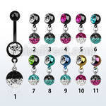 mdkfr8e pvd 316l steel belly banana w ferido 2color ball dangle