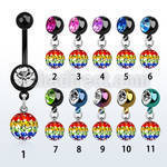mdkfr8g pvd 316l steel belly banana w gay colors ferido ball