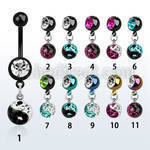 mdkfr8y pvd 316l steel belly banana w yinyang ferido ball dangle