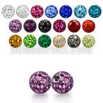mfr5 5mm multi crystal ball with resin cover threading
