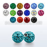 mfr6 6mm multi crystal ball with resin cover threading