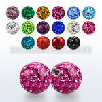 mfr8 8mm multi crystal ball with resin cover threading
