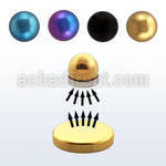 mghtb anodized 316l steel halfball magna stud w magnet backing
